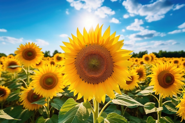 campo di girasoli Generativo Ai