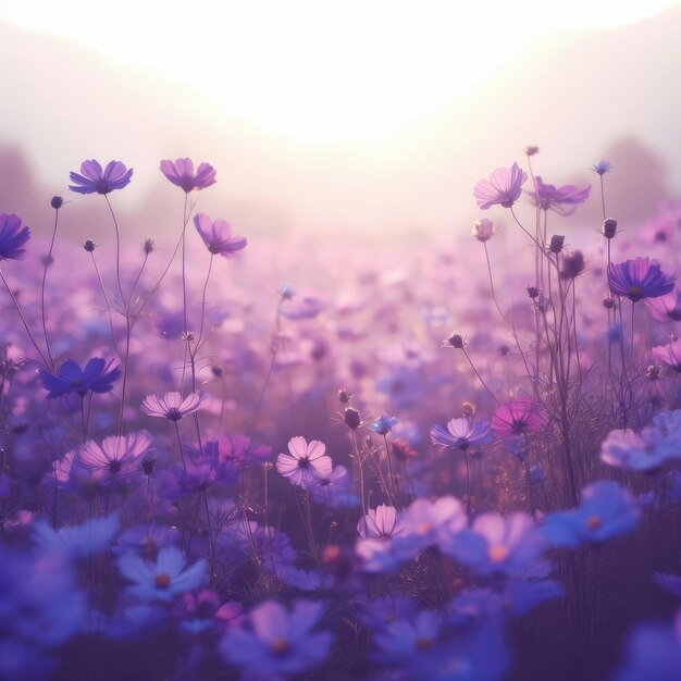 campo di lavanda al tramonto