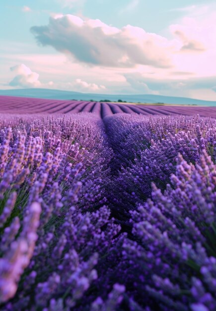 Campo di lavanda alla luce del sole