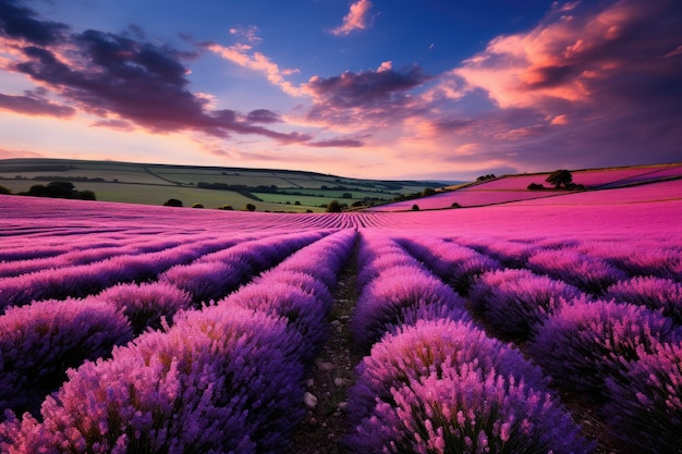 campo di lavanda dolci colline