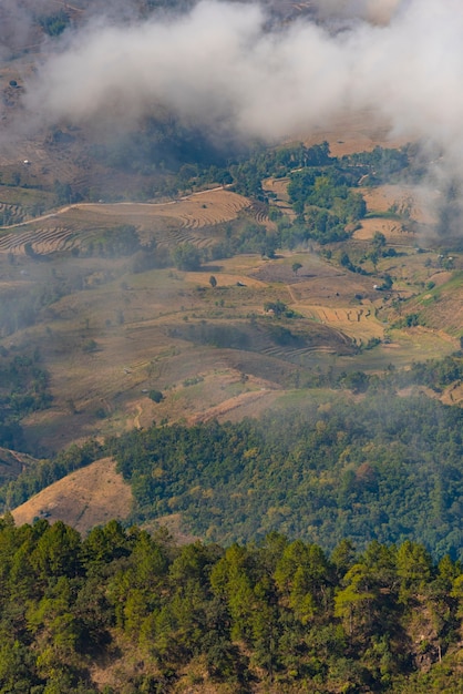 campo di montagna, posizione naturale in Thailandia