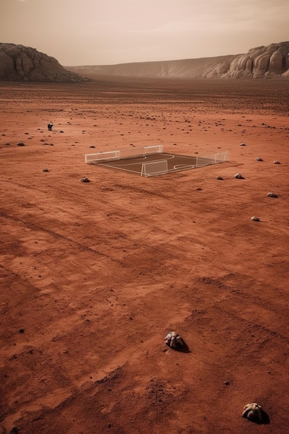 Campo sul pianeta terra Marte