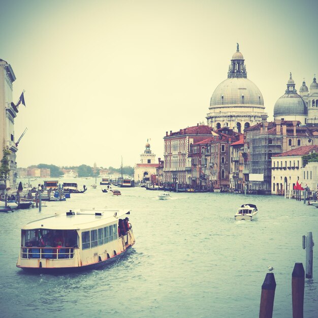 Canal Grande a Venezia, Italia. Immagine filtrata retrò