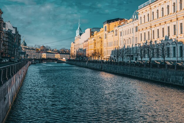 Canale Gribobedov. Veduta urbana di San Pietroburgo. Russia.