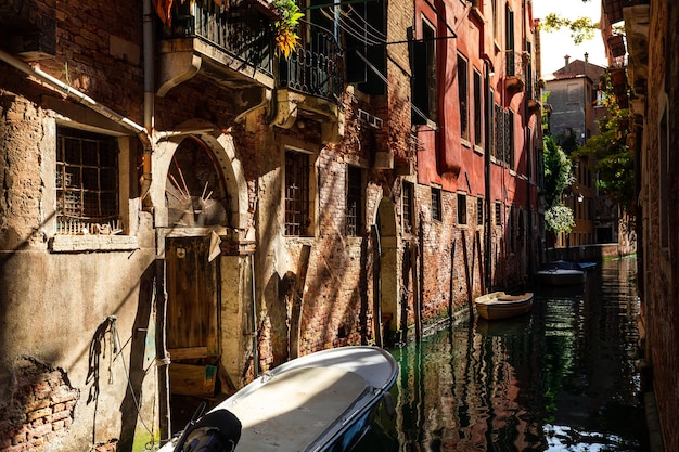 Canali d'acqua di fama mondiale di Venezia, Veneto, Italia.