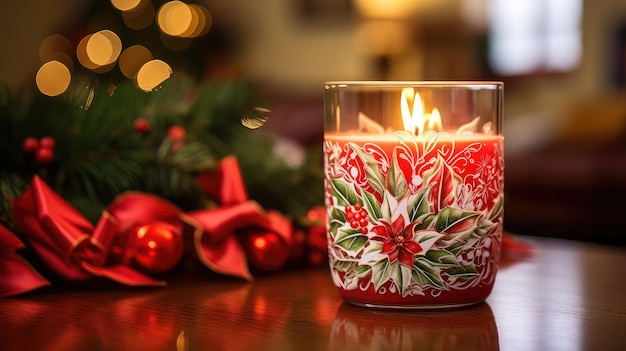 Candela di Natale felice