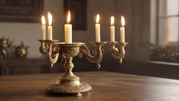 Candelabro ebraico in fiamme