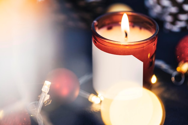 Candele accese nel Natale