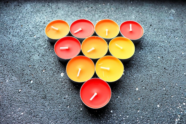 Candele da tè gialle