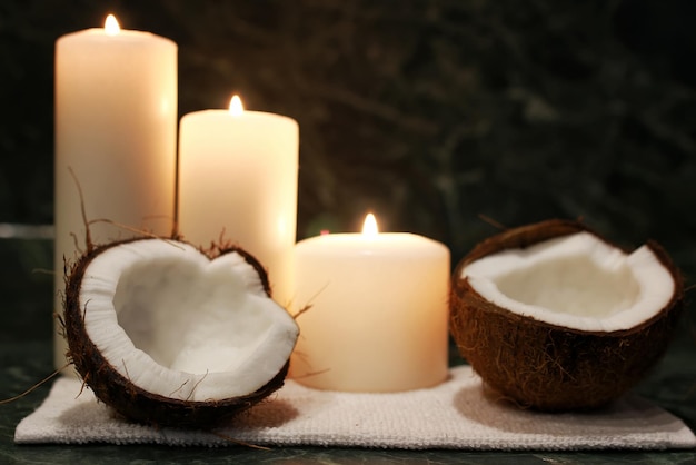 Candele spa olio di cocco