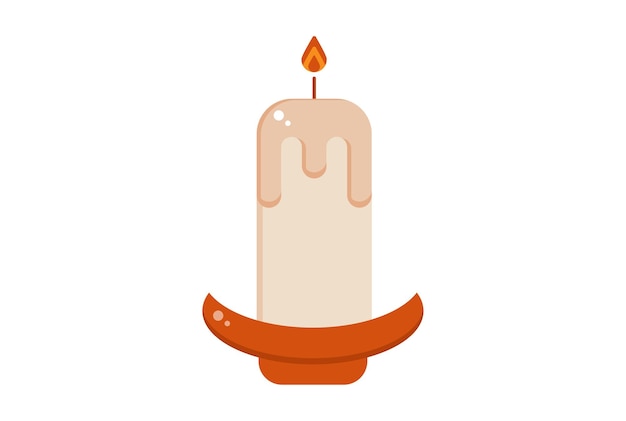 Candle illustration Halloween app icon web symbol artwork sign