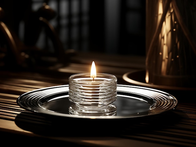 Candlelight Elegance Foto in bianco e nero con effetti di tenebrismo Illuminazione abile
