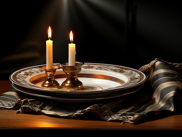 Candlelight Elegance Foto in bianco e nero con effetti di tenebrismo Illuminazione abile