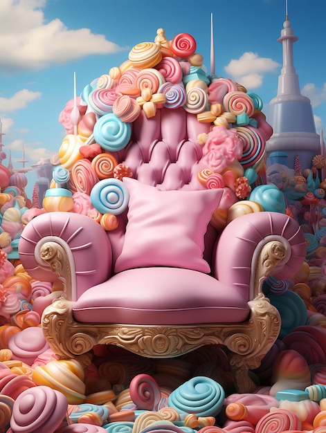 Candyland Colorful Candy Backdrop Candyland Backdrop Candy Creative Design Live Stream Backdrop