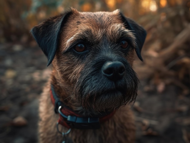 Cane Border Terrier in primo piano creato con la tecnologia Generative AI