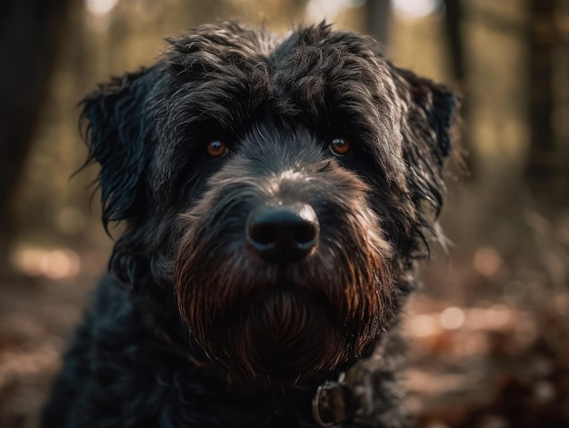 Cane Bouvier des Flandres da vicino creato con la tecnologia Generative AI