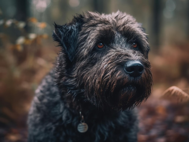 Cane Bouvier des Flandres da vicino creato con la tecnologia Generative AI