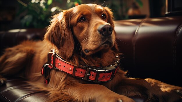 Cane con cintura di sicurezza