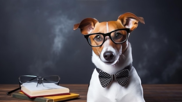 Cane con gli occhiali torna a scuola