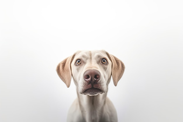 Cane cucciolo felice su sfondo isolato IA generativa