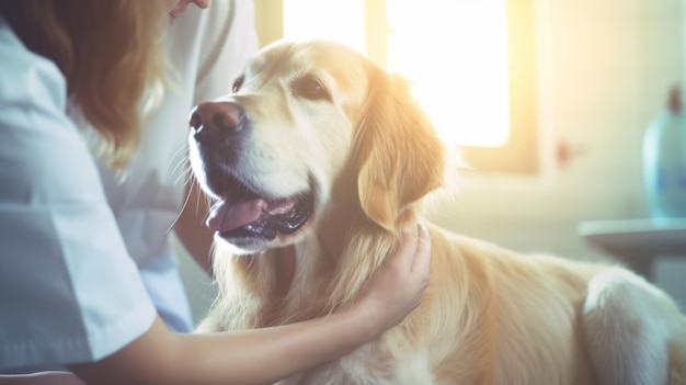 Cane d&#39;esame veterinario