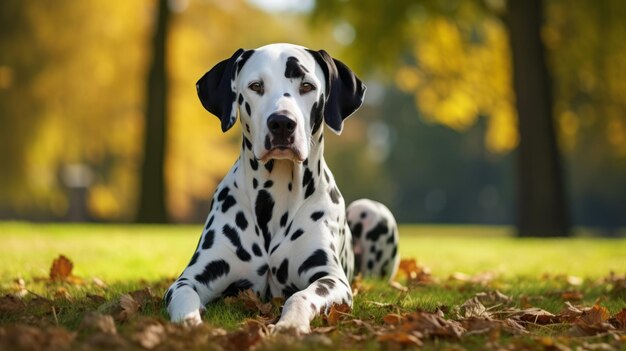 cane dalmata sul prato