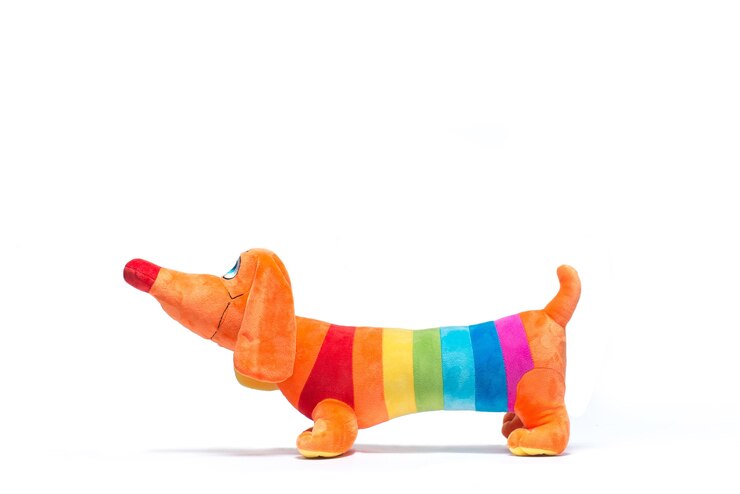Cane di peluche con bandiera LGBT