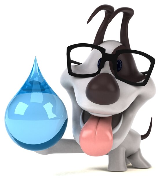 Cane divertente - Illustrazione 3D