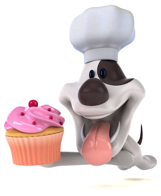Cane divertente - Illustrazione 3D