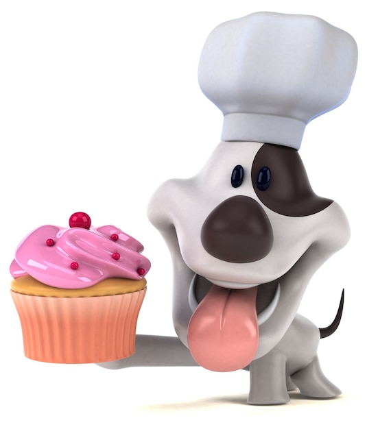 Cane divertente - Illustrazione 3D