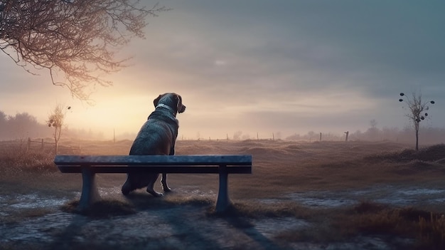 Cane in attesa di una passeggiata