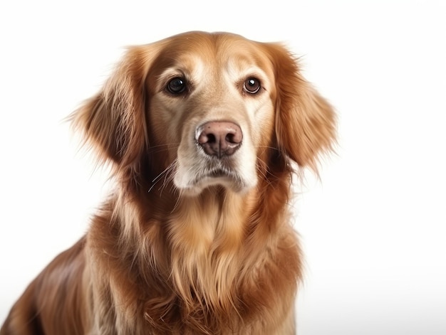 Cane isolato su bianco ai generato