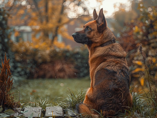 Cane Malinois in natura IA generativa