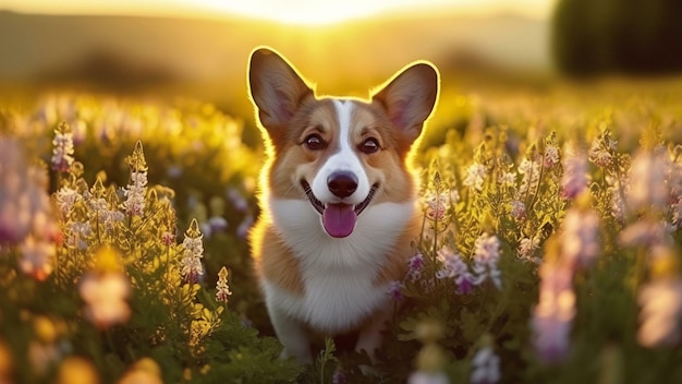 cane nel parco cane nell'erba