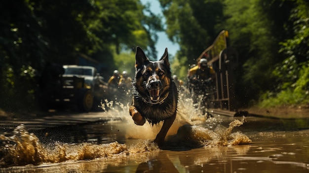 Cane poliziotto addestrato per operazioni speciali