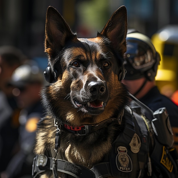 Cane poliziotto addestrato per operazioni speciali