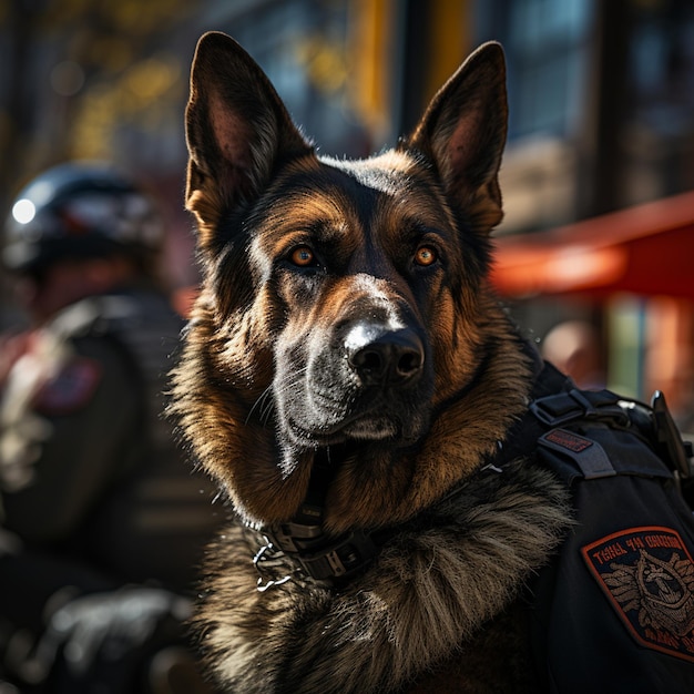 Cane poliziotto addestrato per operazioni speciali