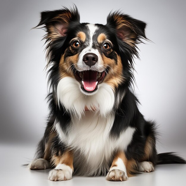 Cane su sfondo bianco