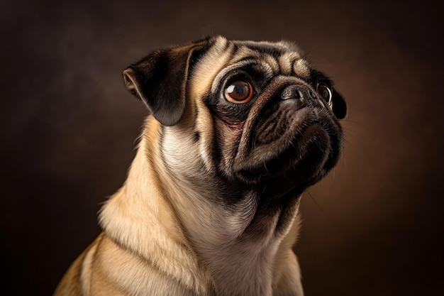 Cane su sfondo isolato Fotografia da studio IA generativa