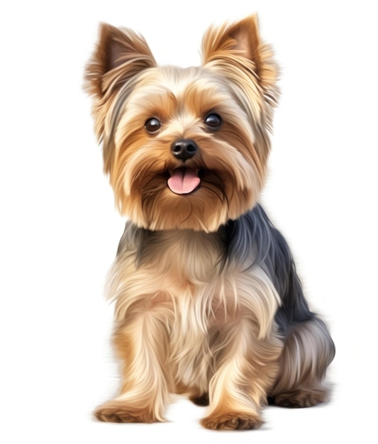 Cane Yorkshire terrier isolato