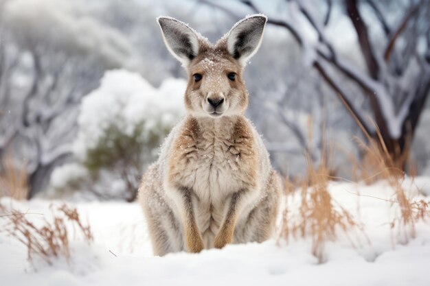 Canguro artico nella neve