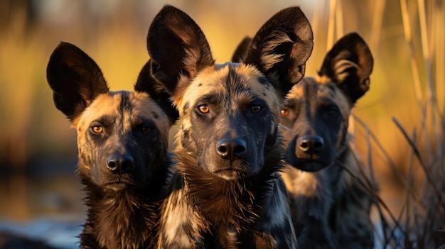 Cani Selvatici Africani Che Riposano