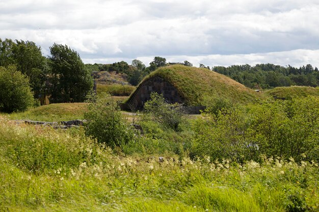 Cannone nella fortezza di Suomenlinna situata a Helsinki, Finlandia