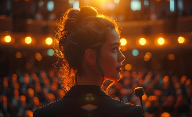 Cantante sul palco