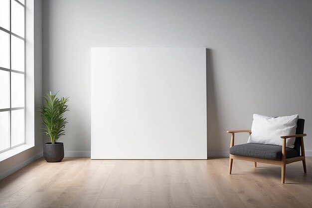 Canvas Art Mockup con spazio bianco per il posizionamento del tuo disegno