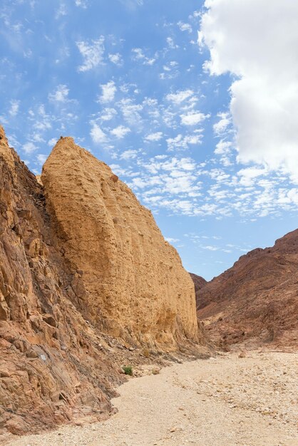 Canyon di Shkhoret nel deserto di Arava Israele