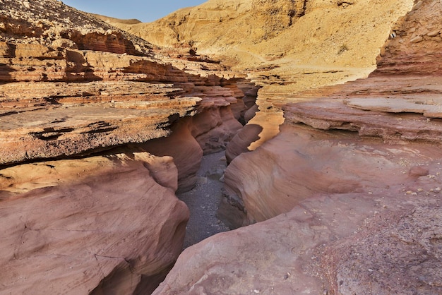 Canyon rosso nelle montagne di Eilat Israele