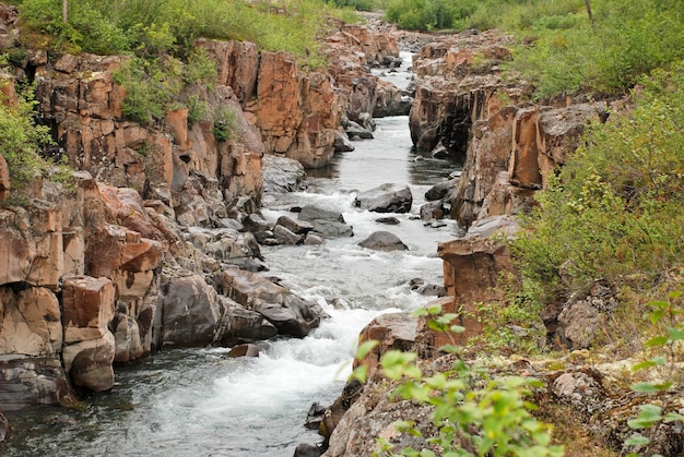 Canyon sul fiume L'altopiano Putorana