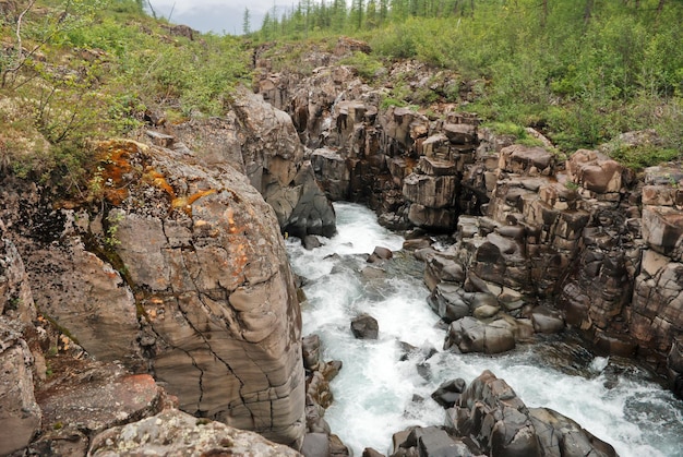 Canyon sul fiume L'altopiano Putorana