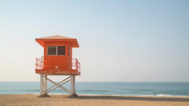 Capanna del bagnino sulla spiaggia